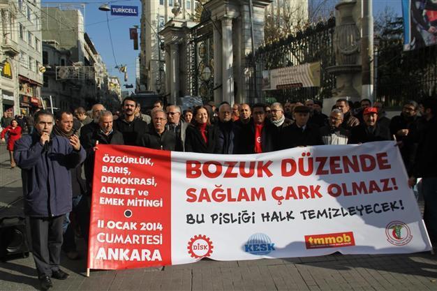 Turkish unions to march in Ankara to denounce corruption allegations