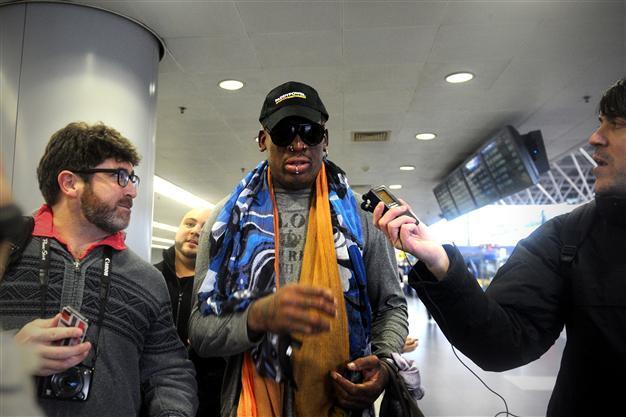 Former NBA star Rodman visits North Korea to train national team