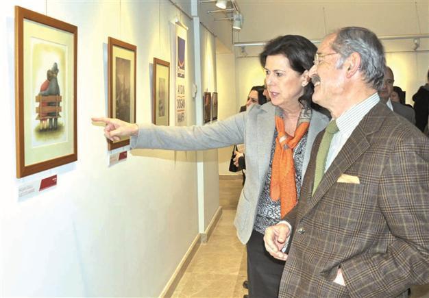 Aydın Doğan cartoon exhibit in Eskişehir