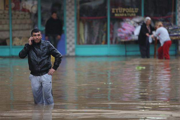 Rain causes flood in southern Mersin province