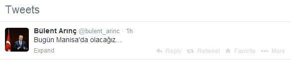 Turkey’s Deputy PM Arınç tweets schedule despite Twitter ban