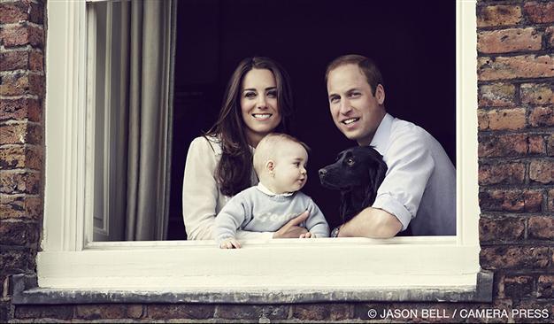 William, Kate release new photo with baby Prince George