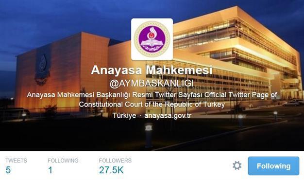 Turkish Constitutional Court opens Twitter account amid gov’t criticism on removing ban