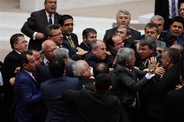 Parliament speaker chides deputies over fight at Turkish Parliament