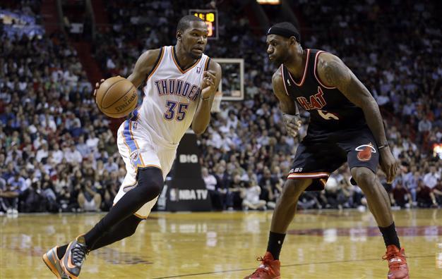 Durants Thunder cool off Heat