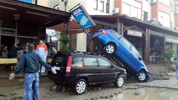 Deluge causes floods on Gökçeada island, authorities plead for assistance