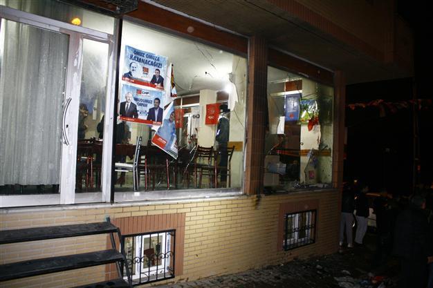 Main opposition CHP’s election bureau in Istanbul attacked with Molotov cocktails