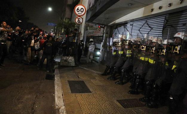Protests, strikes hit Brazil 28 days from World Cup