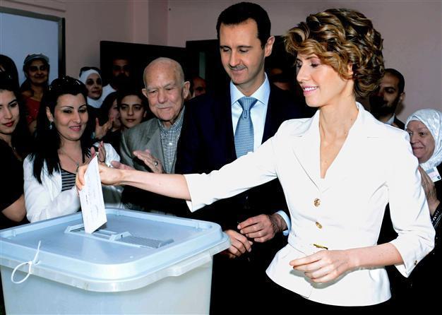 Syria regime stages controversial wartime president vote