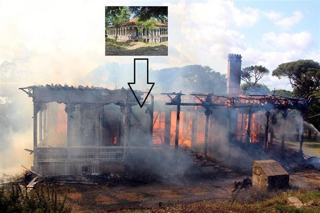 VIDEO: Fire burns down Ottoman mansion bought by implicated businessman