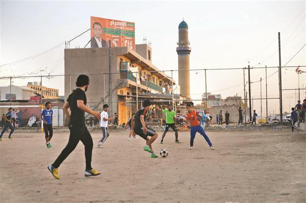 Football pitches emerge as new battlegrounds for control of Iraq
