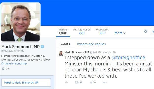 Second British Foreign Office minister quits