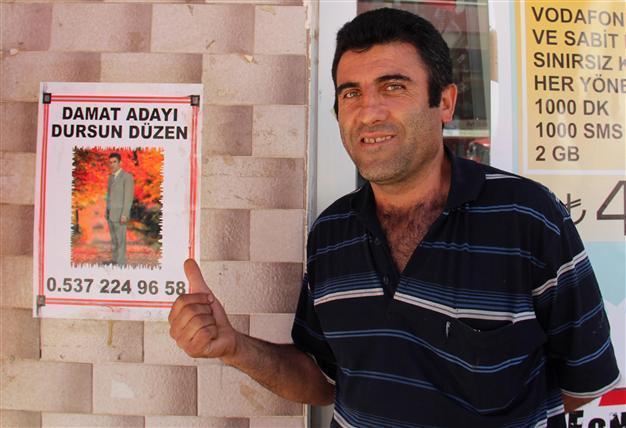 Turkish man searching for future wife via poster in Sivas
