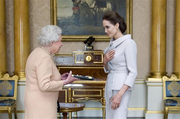 British queen makes actress Angelina Jolie a dame