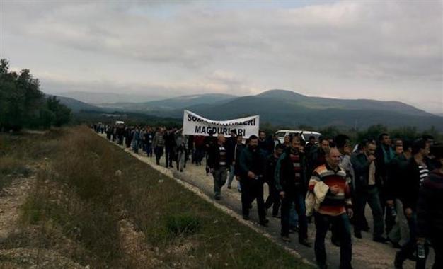 Miners from disaster-struck Soma start march to Ankara to denounce unpaid wages