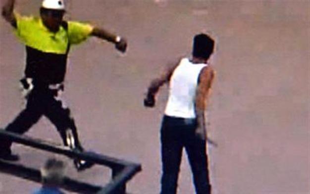 VIDEO: Turkish motorcycle rider runs amok after police fine