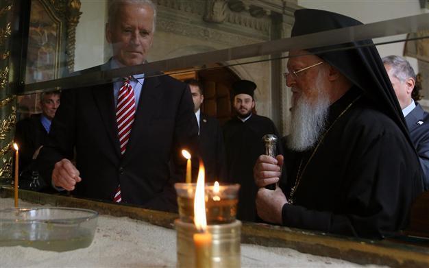 US VP Biden visits Greek Orthodox Patriarch in Istanbul
