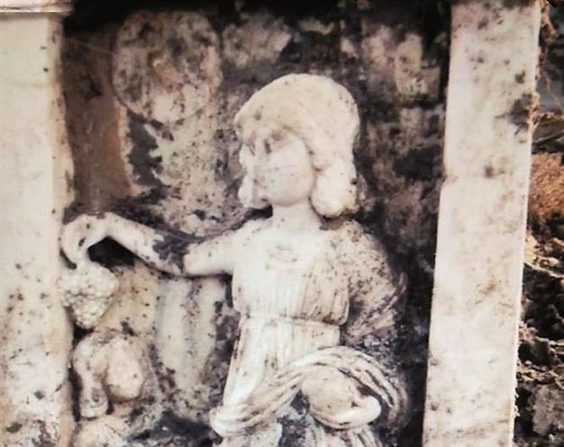 Ancient relief revealed in İzmir