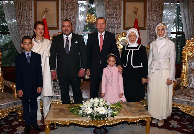 President Erdoğan, Moroccan king meet in Istanbul with families