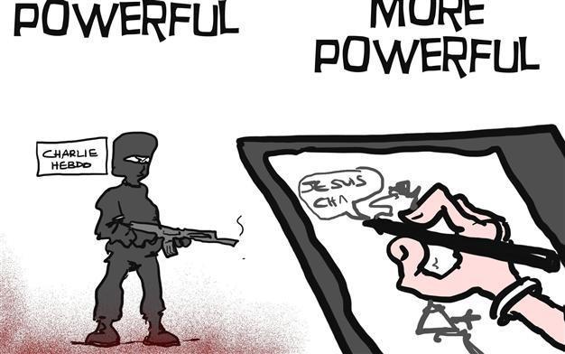 Cartoonists put pen to paper in solidarity with Charlie Hebdo