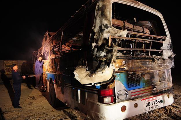 At least 57 people killed in fiery Pakistan bus-tanker crash