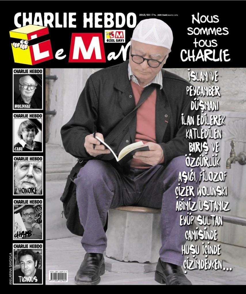 Turkish satire mag honors Charlie Hebdo with photo of Wolinski’s mosque visit
