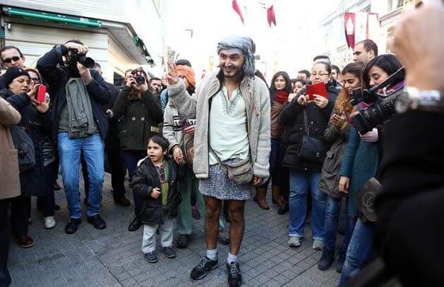 Turkish men wear skirts in protest for victimized women