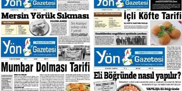 Local Turkish newspaper publishes yummy recipes on front page headlines to denounce pressure