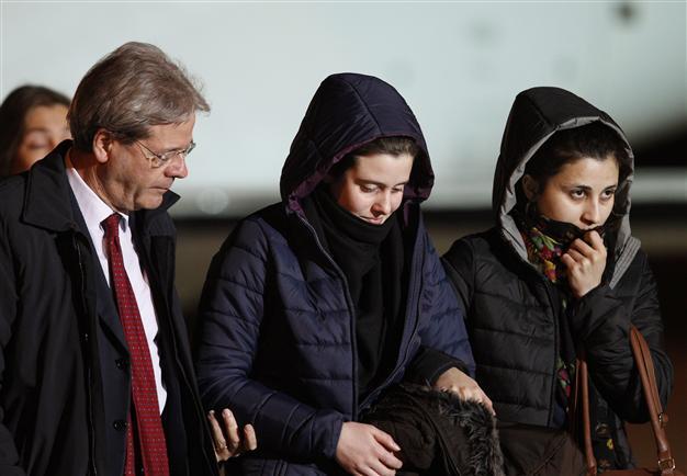 Two Italian women abducted in Syria arrive in Rome