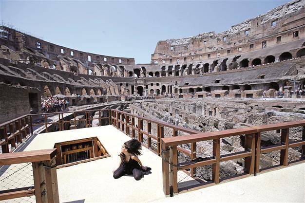 Rome’s Colosseum unveils wild beast trapdoor