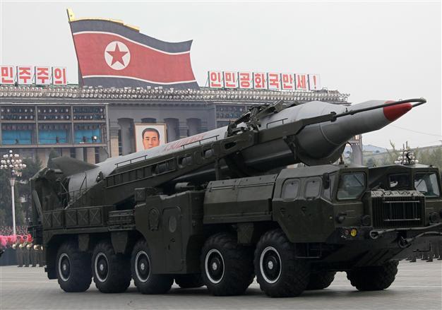 North Korea fires missiles into sea as U.S. defense chief visits region