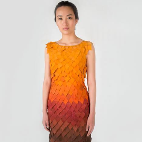 VIDEO: Turkish designer creates interactive dress with dropping leaves