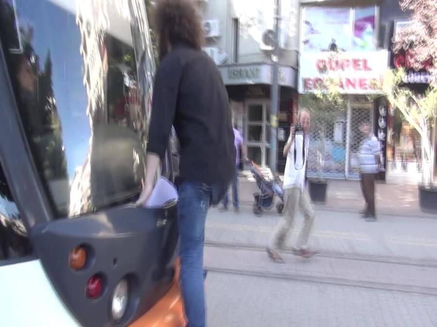 Tram driver hits animal rights activists in Turkey