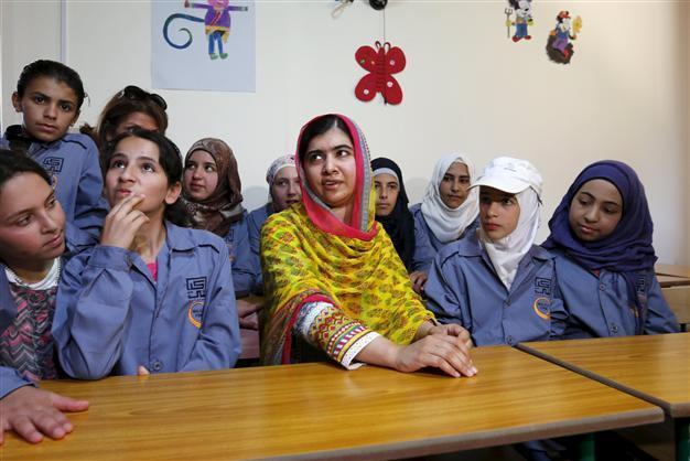 Nobel winner Malala opens school for Syrian refugees