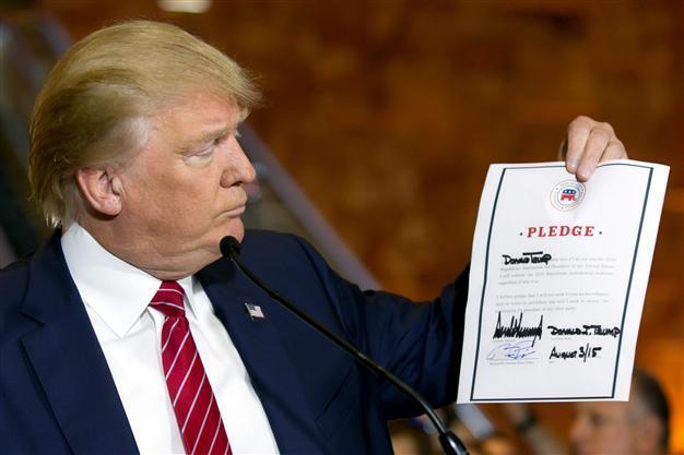 Trump makes Republican loyalty pledge