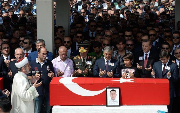 Funeral ceremonies held for 15 police officers recently killed by PKK