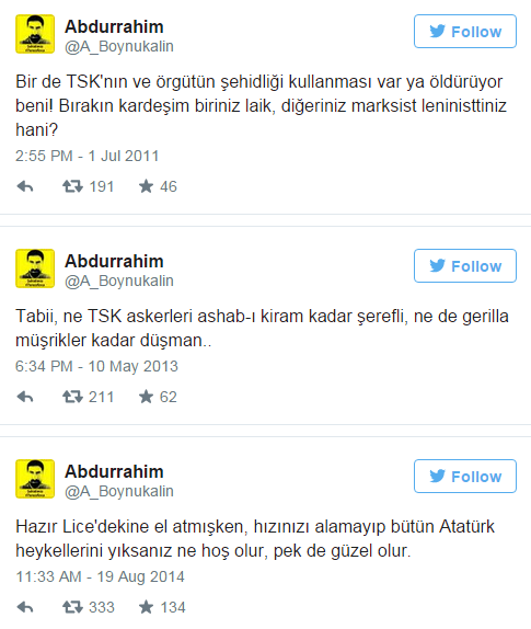 Tweets from AKP MP who took part in Hürriyet protest show he had supported Al-Nusra
