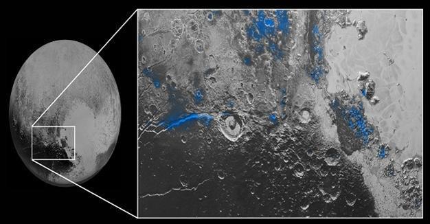 Blue skies, frozen water detected on Pluto