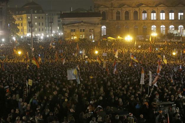 German anti-Islam protest swells on fears about refugee influx