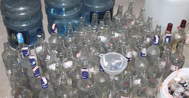 Thousands of bootleg alcohol bottles destroyed in Turkey