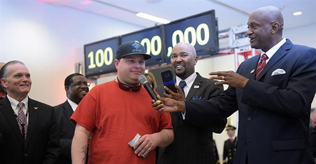 Atlanta airport celebrates 100 millionth passenger in one year