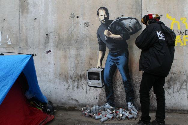 France to protect Banksy mural of Steve Jobs in Calais migrant camp
