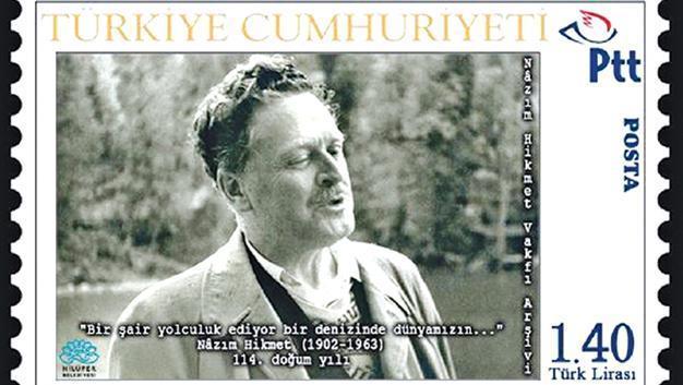 Special stamp to remember Nazım Hikmet on birthday