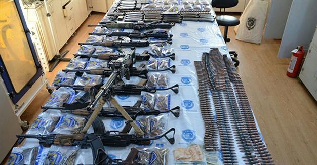 Police seize large cache of weapons, ammunition from PKK house in southeast Turkey