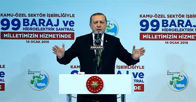 PKK and their supporters, academics, against new dams, says Turkish president