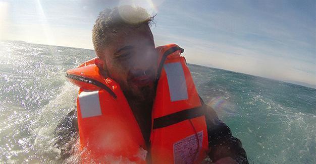 Turkey Coast Guard saves lone Syrian refugee stranded on sinking boat