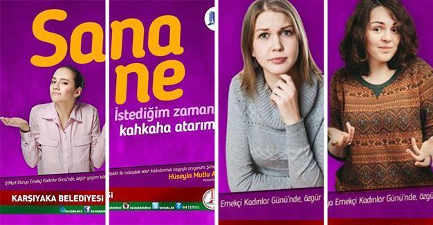 İzmir flaunts March 8 ‘none of your business’ campaign before Davutoğlu’s visit