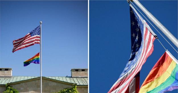 US Embassy in Ankara flies LGBT flag