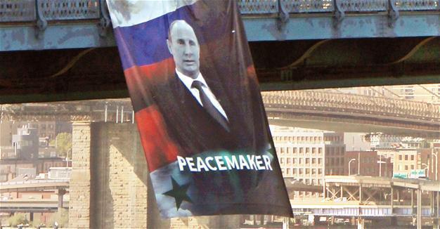 Banner of Russia’s Putin hung from New York City bridge