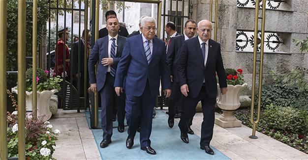 Palestinian President Mahmoud Abbas in Ankara for high-level talks